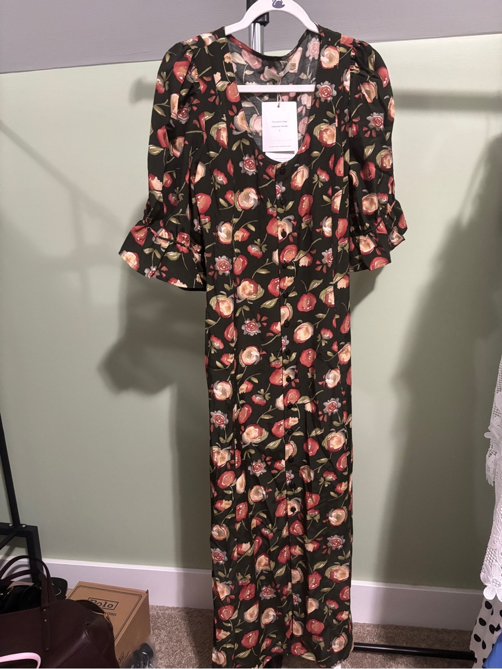 NWT Christy Dawn Lennon Maxi dress in watercolor peonies size XL
